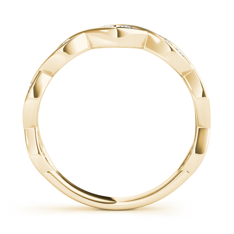 Veronique Twisted Diamond Half Eternity Band