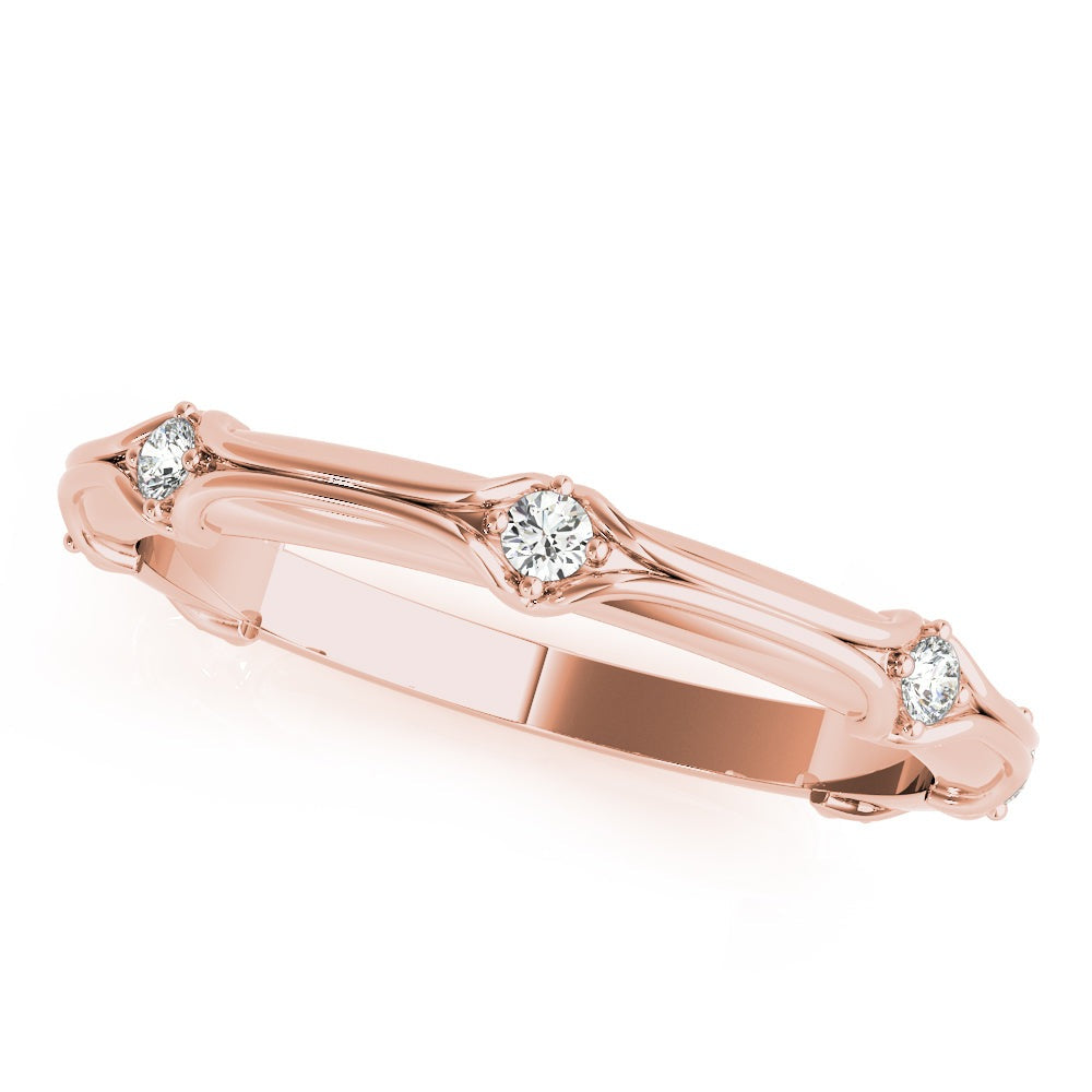 Filigree Diamond Stackable Band – 0.14 ct