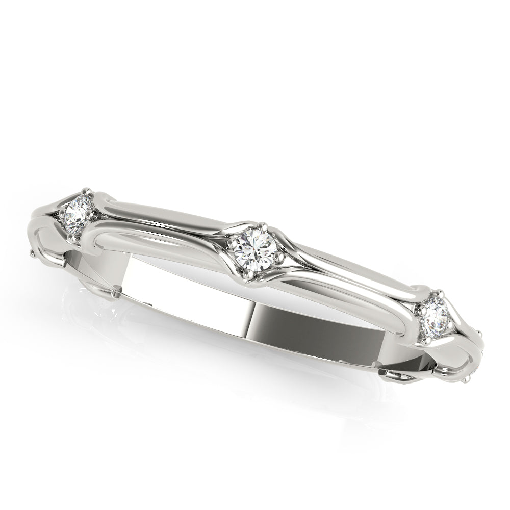 Filigree Diamond Stackable Band – 0.14 ct