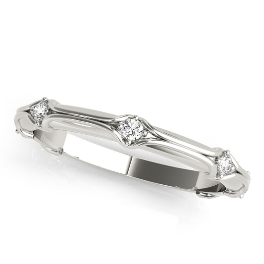 Filigree Diamond Stackable Band – 0.14 ct