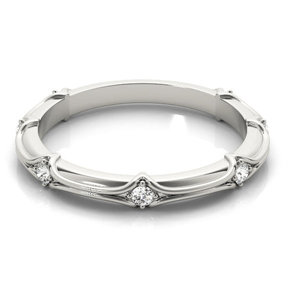 Filigree Diamond Stackable Band – 0.14 ct