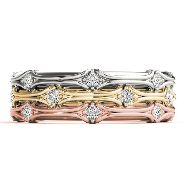 Filigree Diamond Stackable Band – 0.14 ct