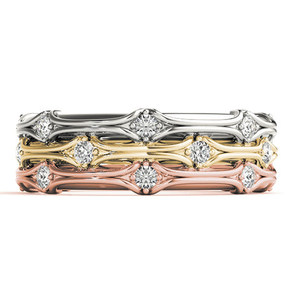 Filigree Diamond Stackable Band – 0.14 ct