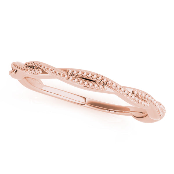 Diane Rope Twist Plain Wedding Band