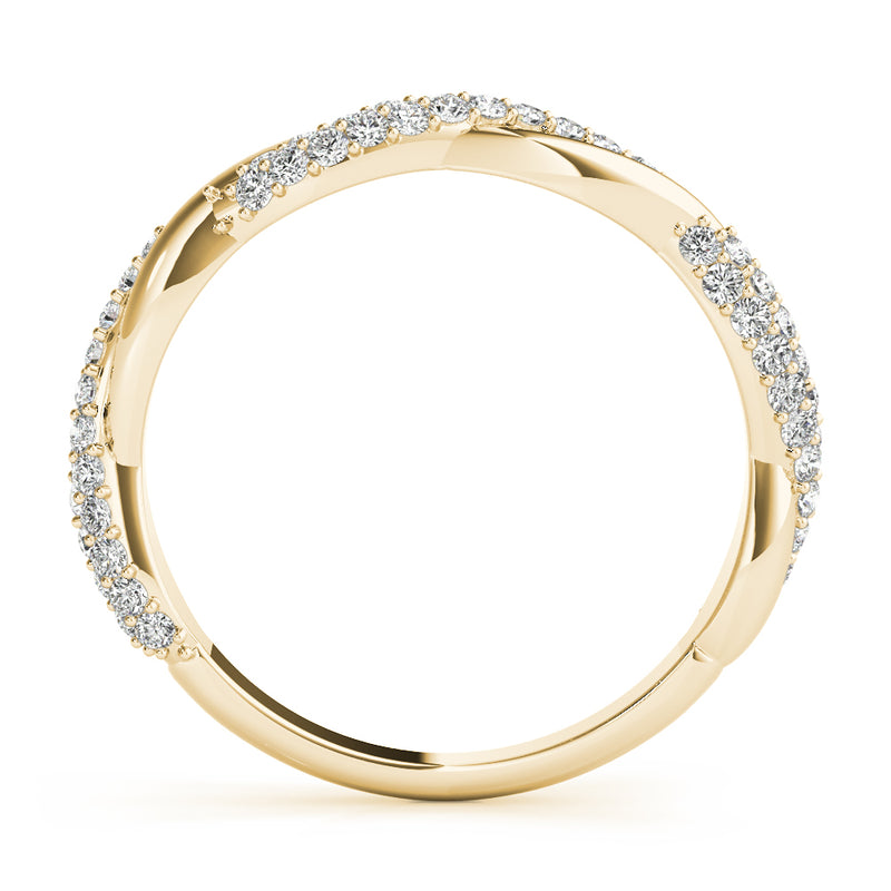 Pierrette Twisted Pave Diamond Band