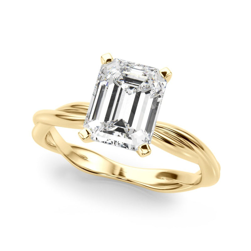 Gala Round Twisted Shank Engagement Ring