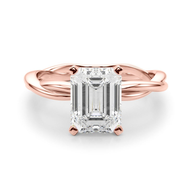 Gala Round Twisted Shank Engagement Ring