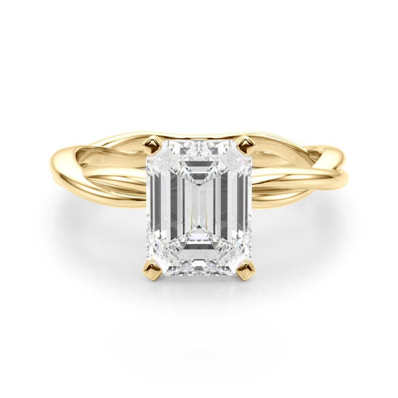 Gala Round Twisted Shank Engagement Ring