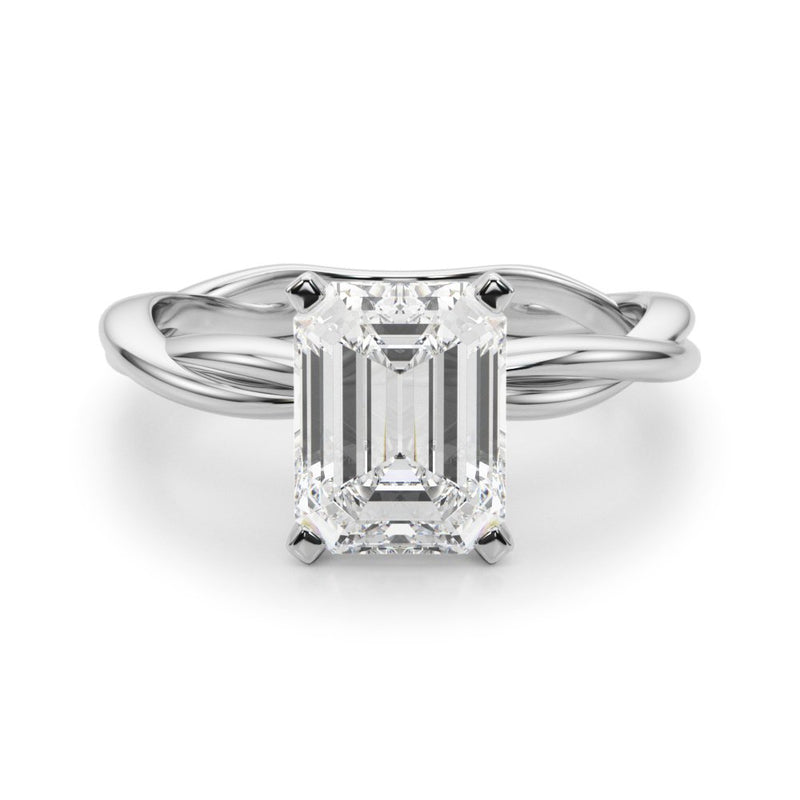 Gala Round Twisted Shank Engagement Ring