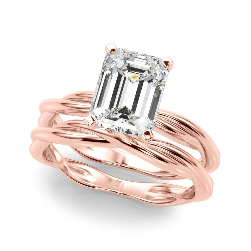 Gala Round Twisted Shank Engagement Ring