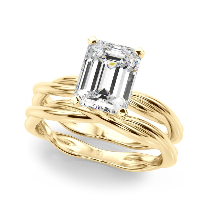 Gala Round Twisted Shank Engagement Ring
