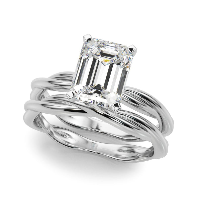 Gala Round Twisted Shank Engagement Ring