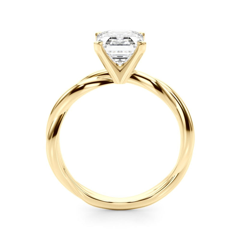 Gala Round Twisted Shank Engagement Ring