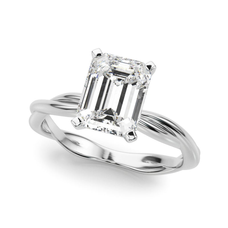 Gala Round Twisted Shank Engagement Ring