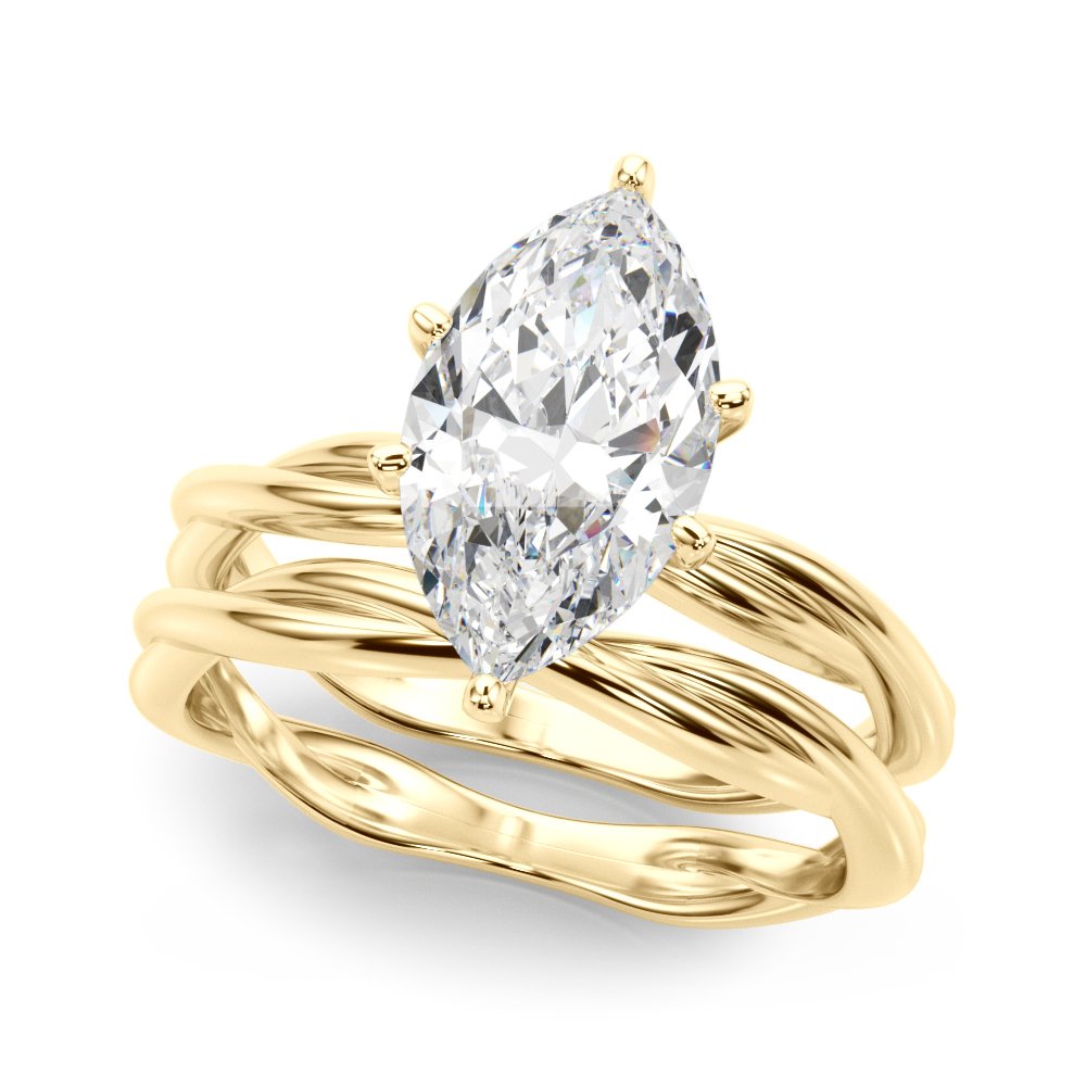 Gala Round Twisted Shank Engagement Ring