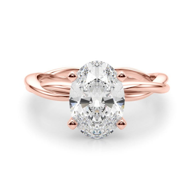 Gala Round Twisted Shank Engagement Ring