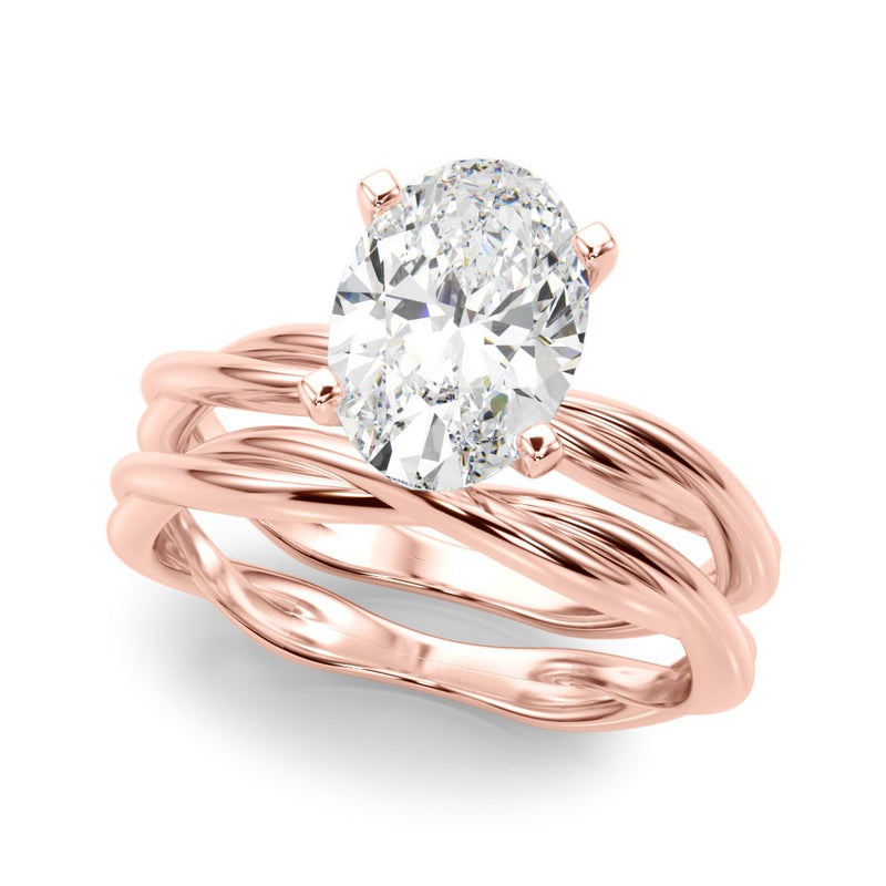 Gala Round Twisted Shank Engagement Ring
