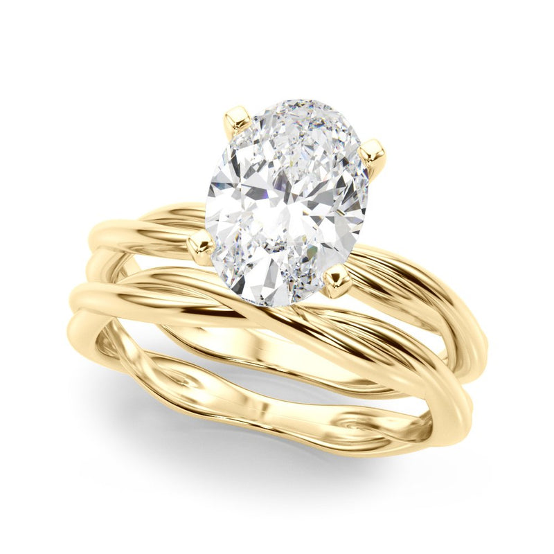 Gala Round Twisted Shank Engagement Ring