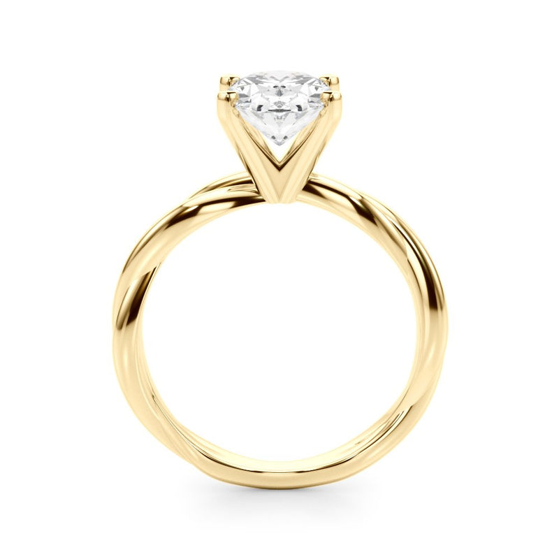 Gala Round Twisted Shank Engagement Ring