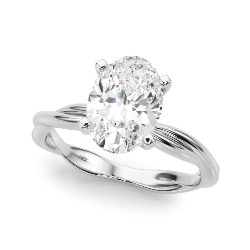 Gala Round Twisted Shank Engagement Ring