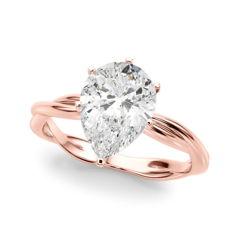 Gala Round Twisted Shank Engagement Ring