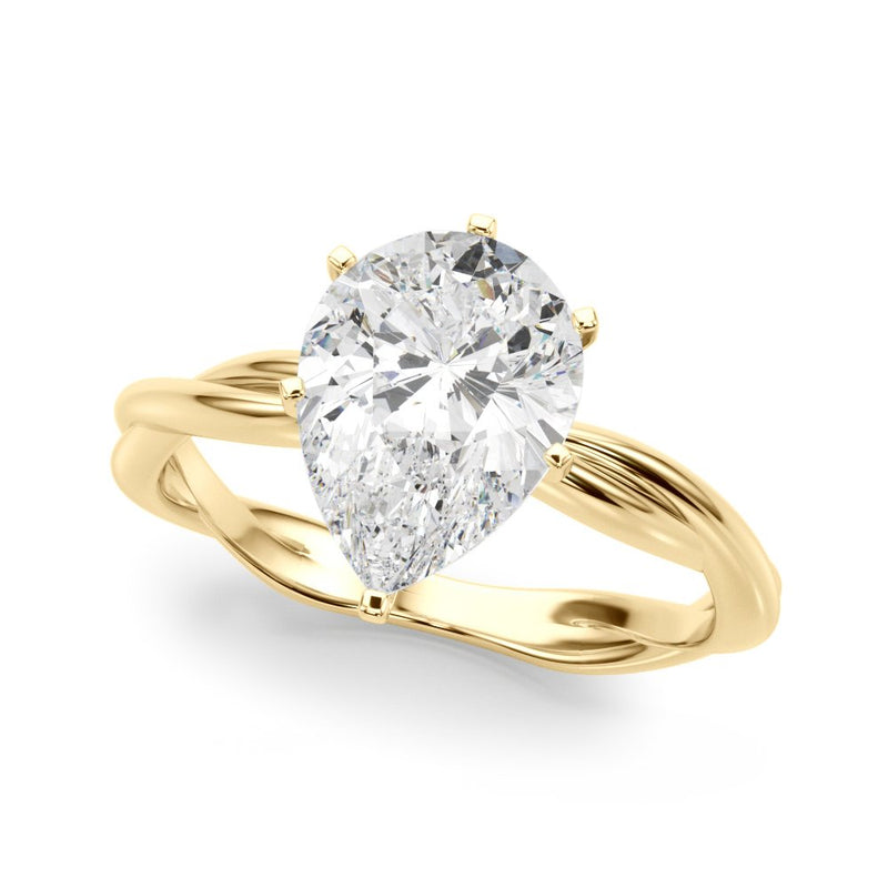 Gala Round Twisted Shank Engagement Ring