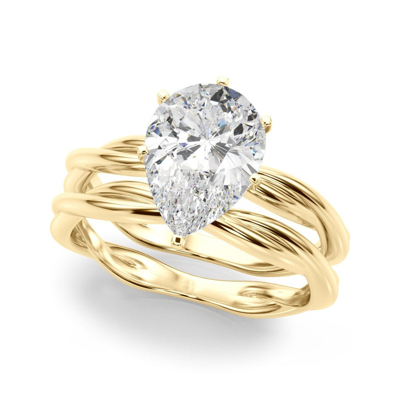 Gala Round Twisted Shank Engagement Ring