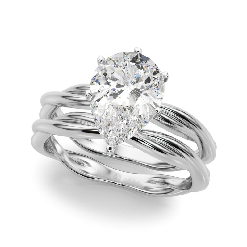 Gala Round Twisted Shank Engagement Ring