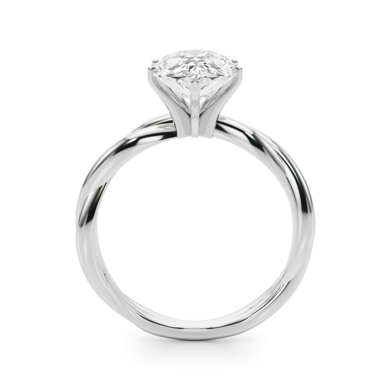Gala Round Twisted Shank Engagement Ring