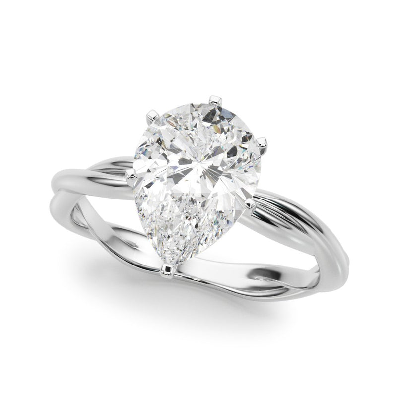 Gala Round Twisted Shank Engagement Ring