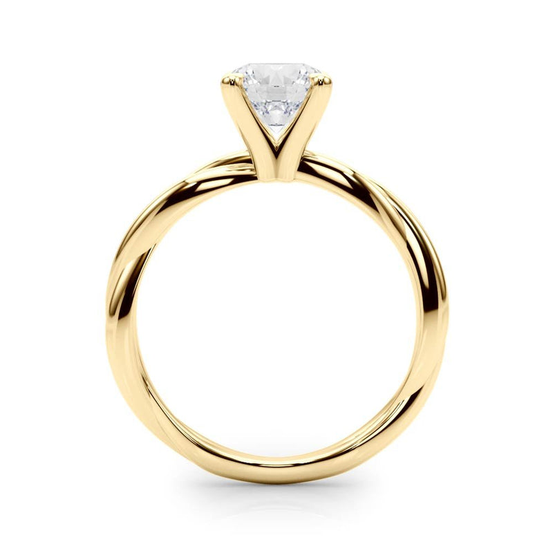Gala Round Twisted Shank Engagement Ring