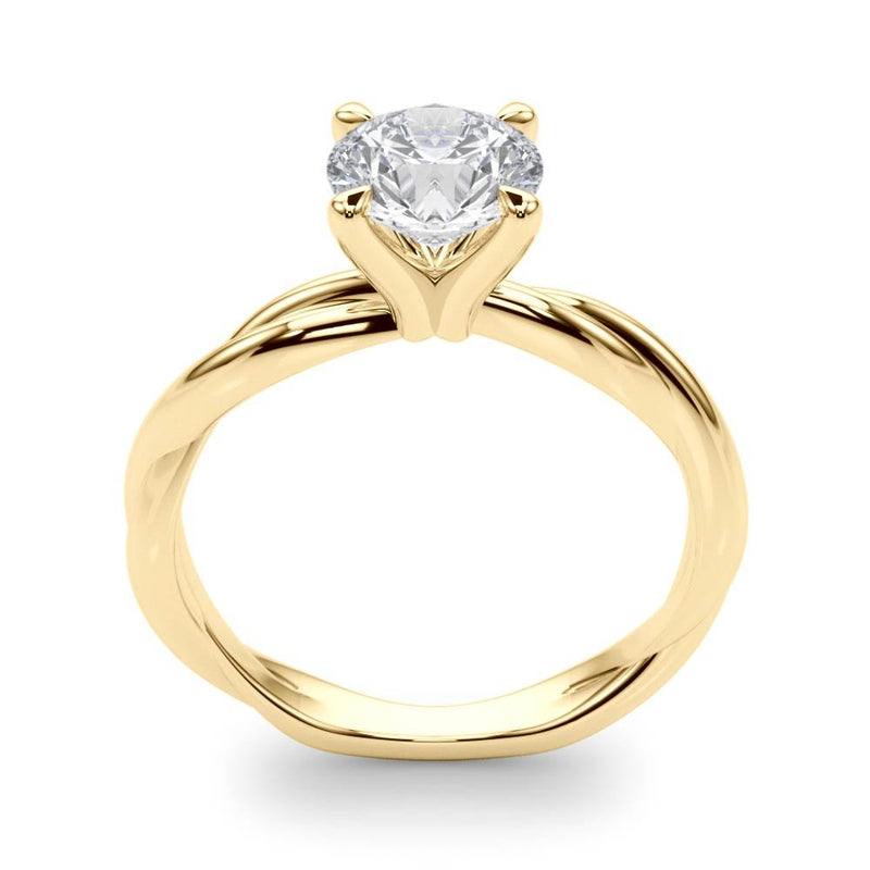 Gala Round Twisted Shank Engagement Ring