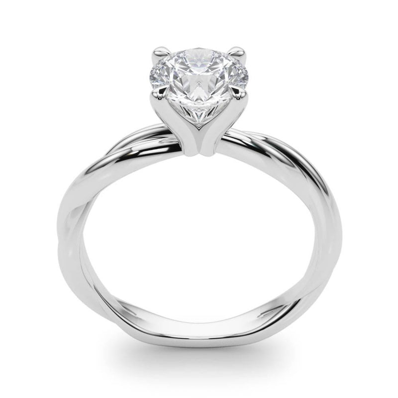 Gala Round Twisted Shank Engagement Ring