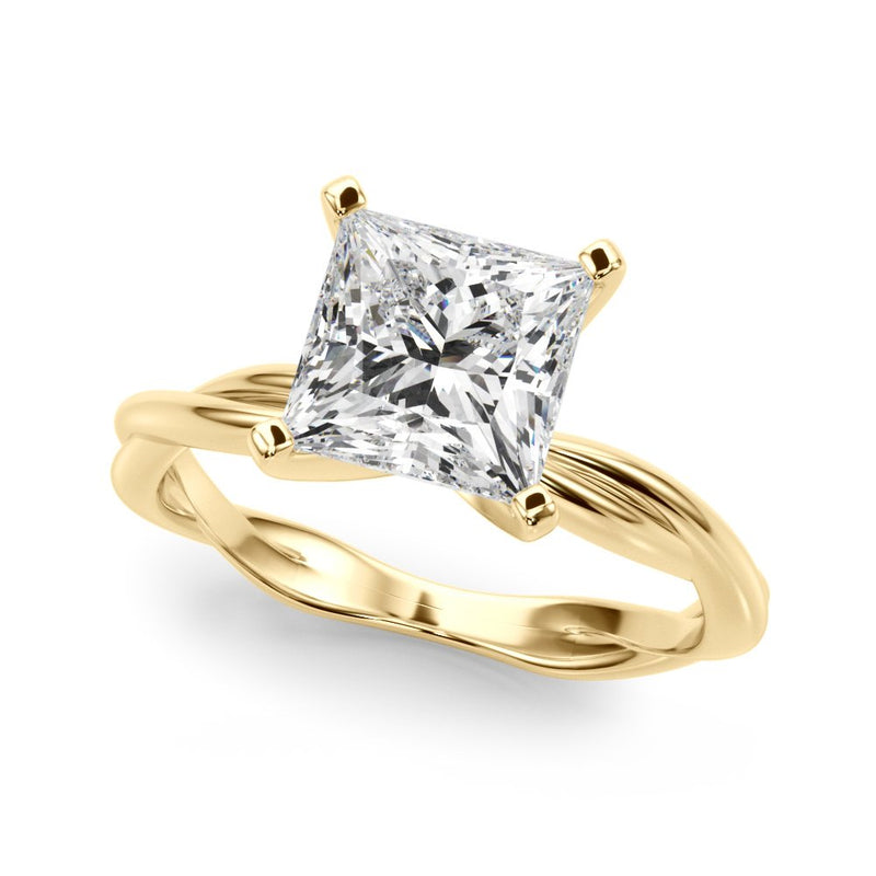 Gala Round Twisted Shank Engagement Ring