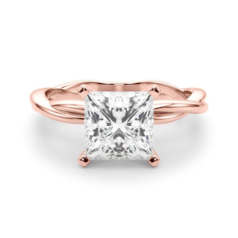 Gala Round Twisted Shank Engagement Ring