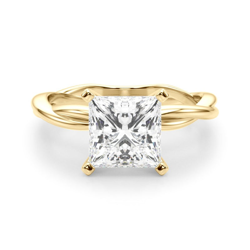 Gala Round Twisted Shank Engagement Ring