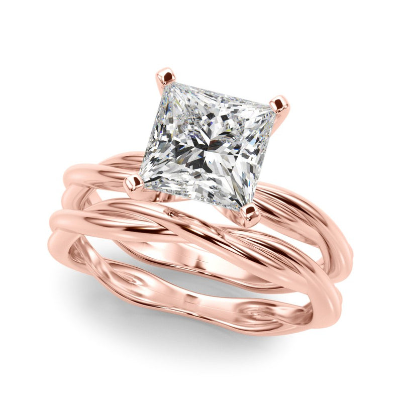 Gala Round Twisted Shank Engagement Ring