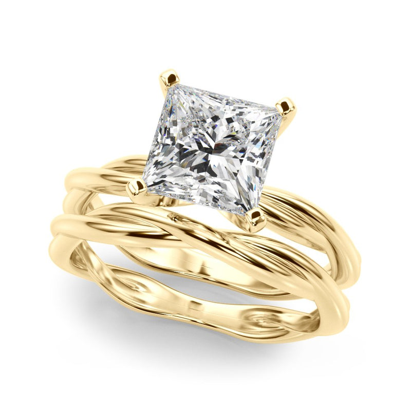 Gala Round Twisted Shank Engagement Ring