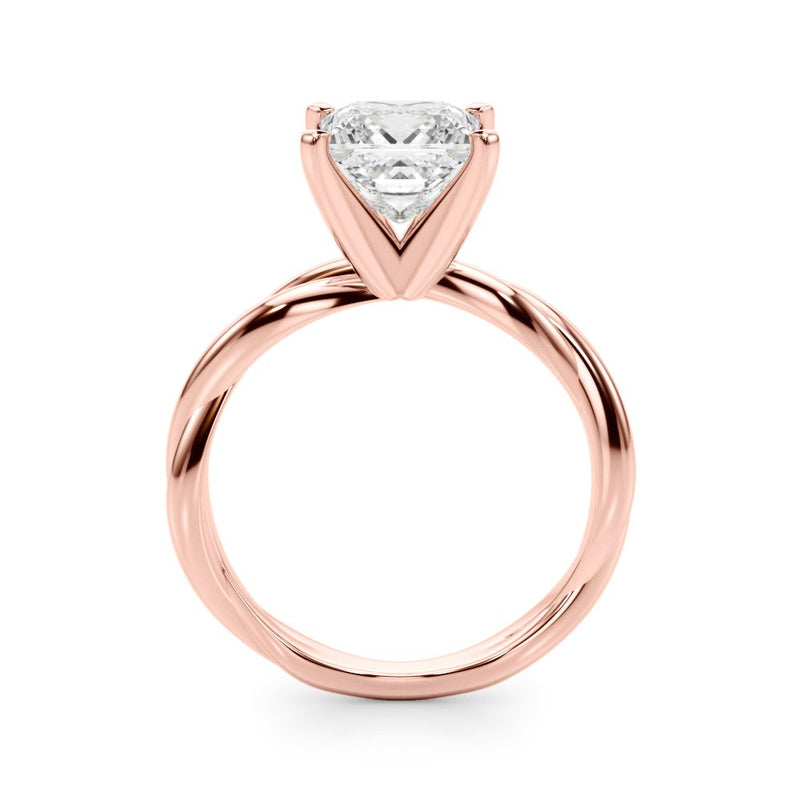 Gala Round Twisted Shank Engagement Ring
