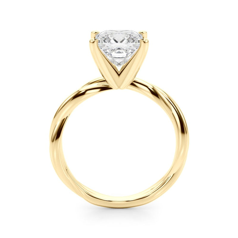 Gala Round Twisted Shank Engagement Ring