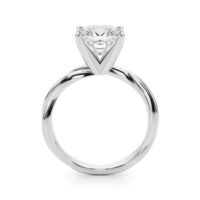 Gala Round Twisted Shank Engagement Ring
