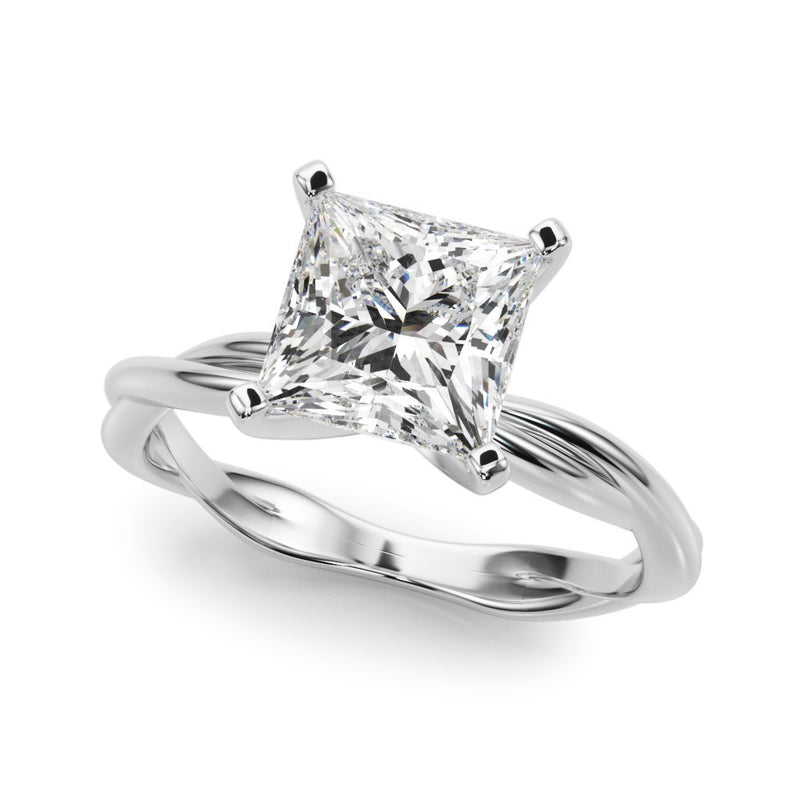 Gala Round Twisted Shank Engagement Ring