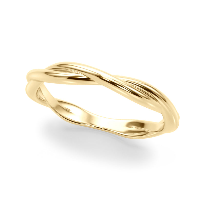 Gisele Twisted Shank Plain Wedding Band