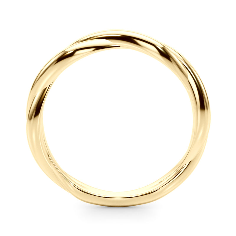 Gisele Twisted Shank Plain Wedding Band