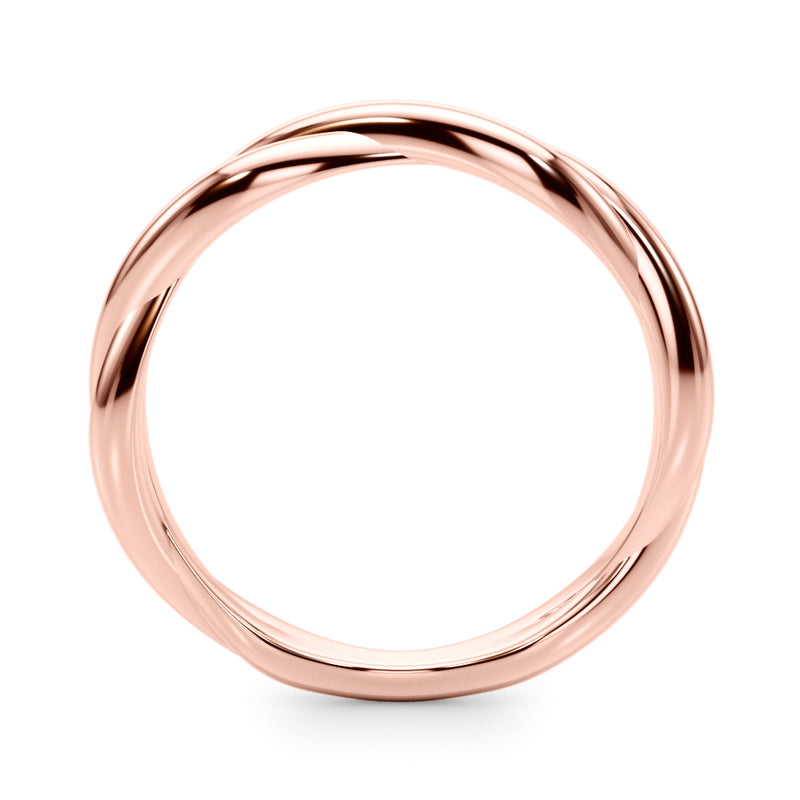 Gisele Twisted Shank Plain Wedding Band