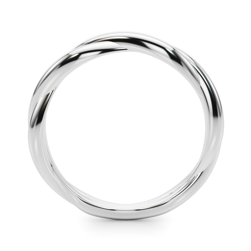 Gisele Twisted Shank Plain Wedding Band