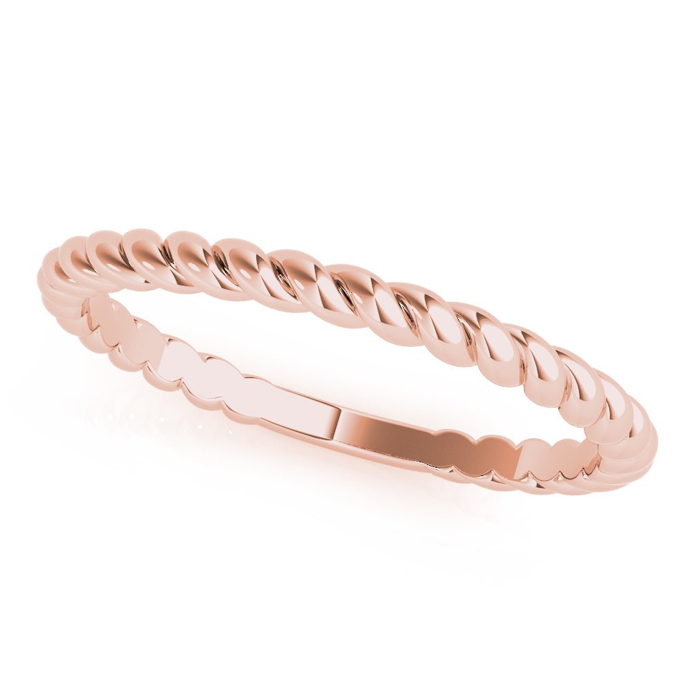 Fleur Braided-twist Plain Women's Wedding Band