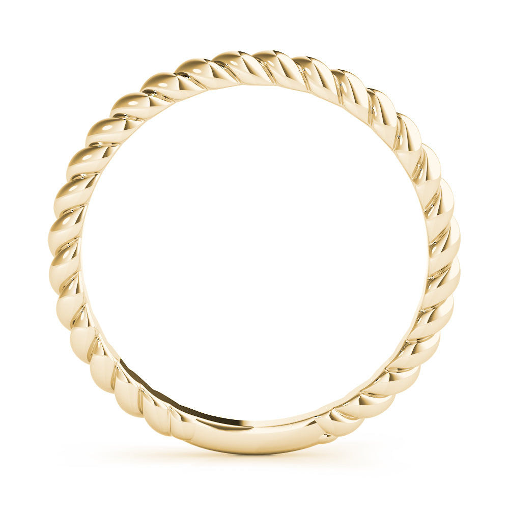 Fleur Braided Twist Plain Wedding Band