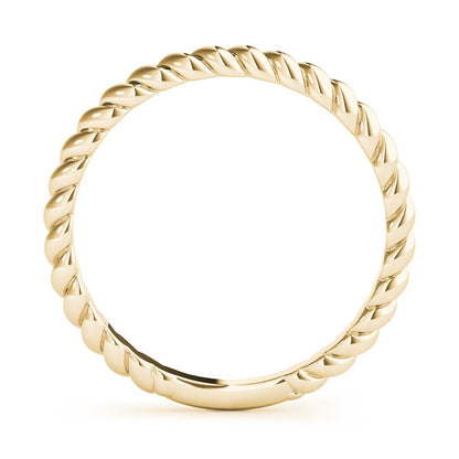 Fleur Braided-twist Plain Women's Wedding Band