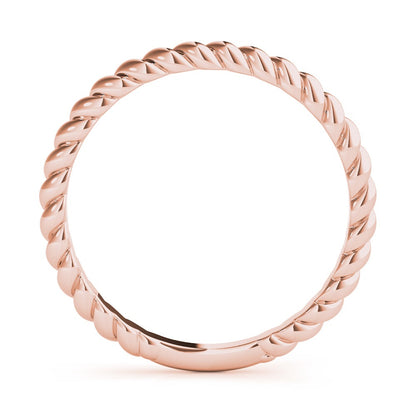 Fleur Braided-twist Plain Women's Wedding Band